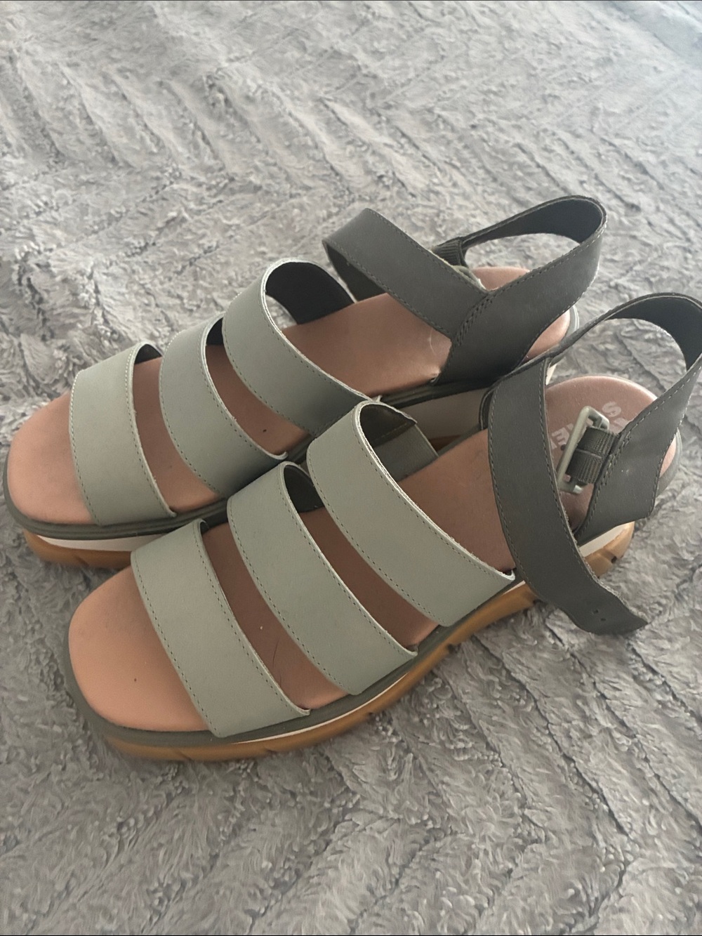 Sorel Women's Sage Green Multi-Strap Slingback Sandals